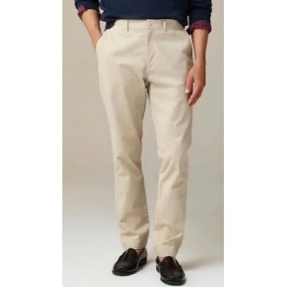 J. Crew Men's Athletic Tapered Fit Stretch Chino Pant White Size 32 x 32 NWT